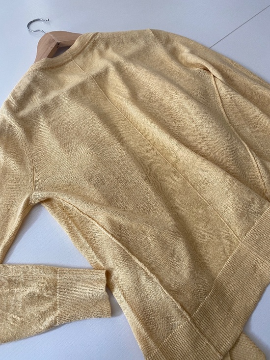 Garnet Hill Easy Linen Drape-Front Cardigan Size Small - Picture 6 of 15